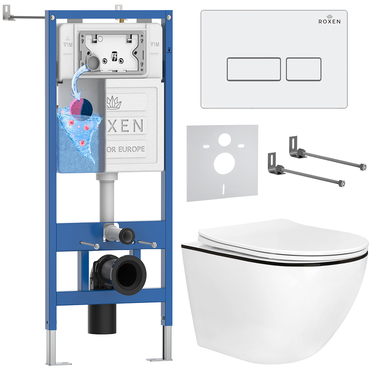 Комплект 6 в 1 Roxen StounFix Dual Fresh 964744 (состоит из: 710200, Caspia 410280W, 530110-01B)