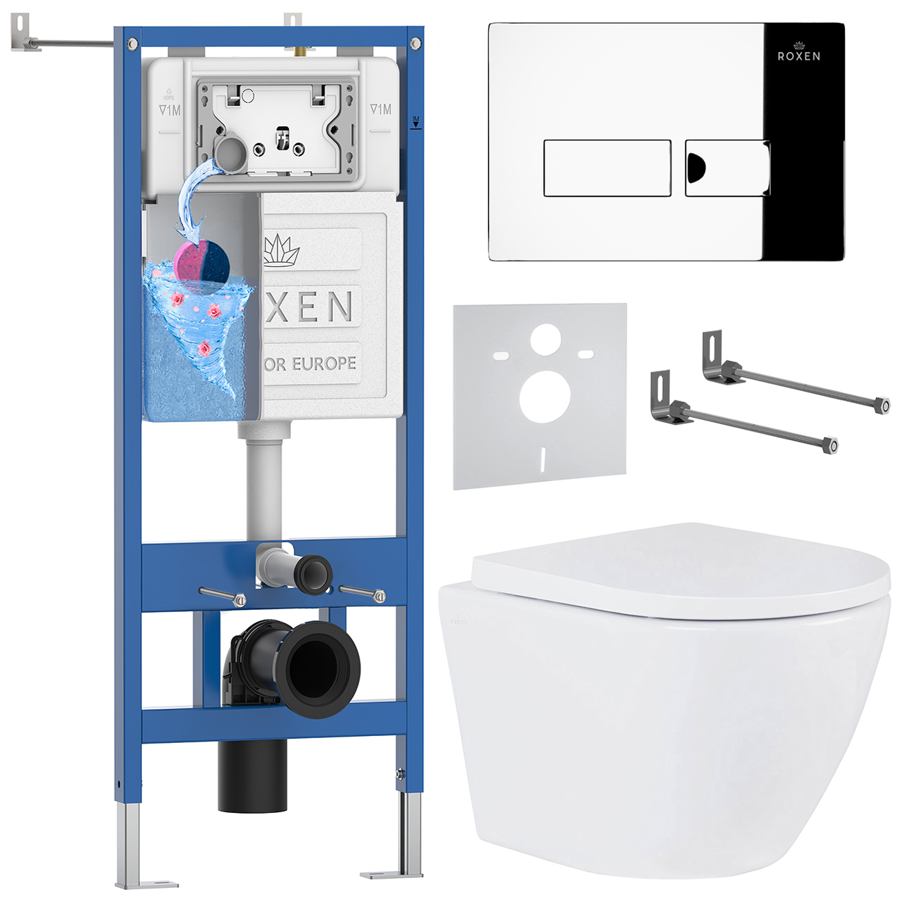 Комплект 6 в 1 Roxen StounFix Dual Fresh 585987 (состоит из: 710200, Caspia 410280CH, 530185-02)