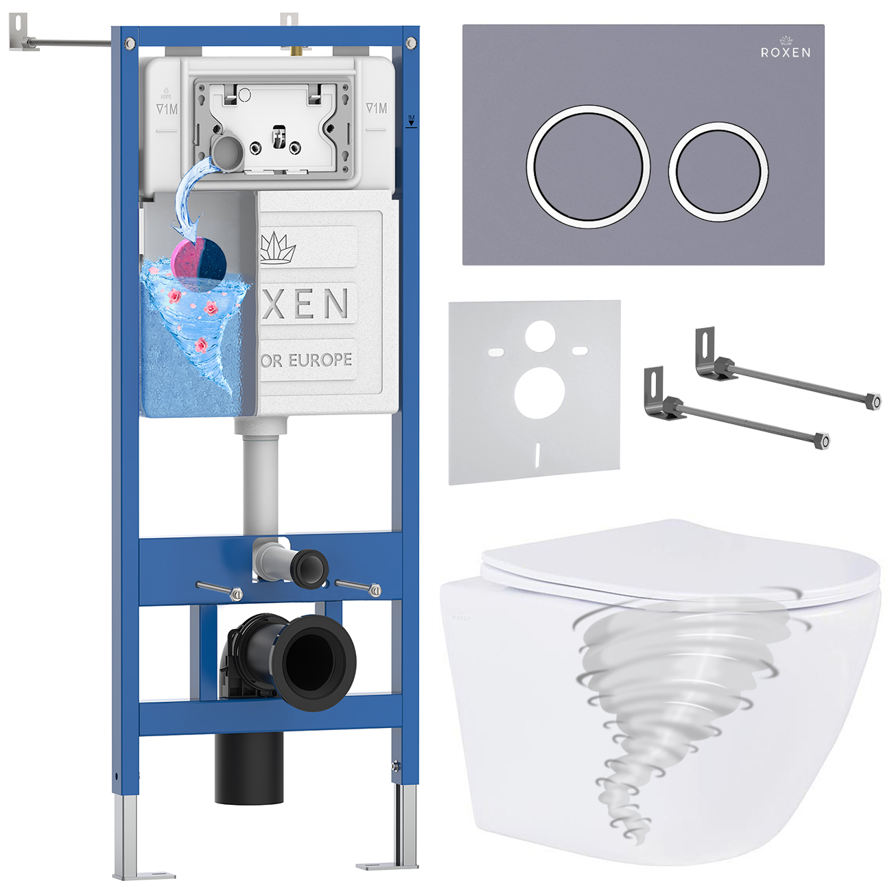 Комплект 6 в 1 Roxen StounFix Dual Fresh 968349  (состоит из: 710200, Santi 410260DG, 530205-01)