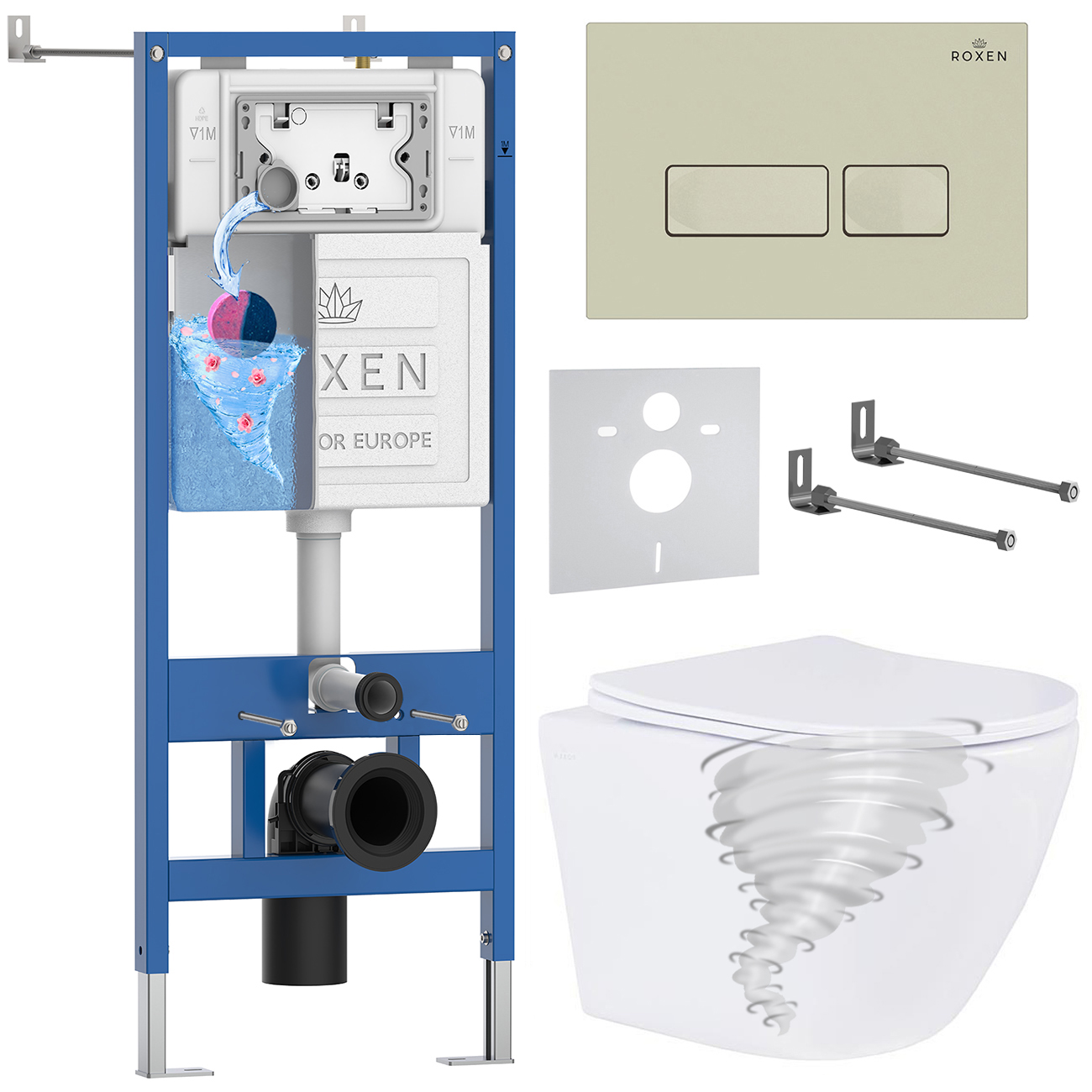 Комплект 6 в 1 Roxen StounFix Dual Fresh 968326  (состоит из: 710200, Caspia 410280BG, 530205-01)