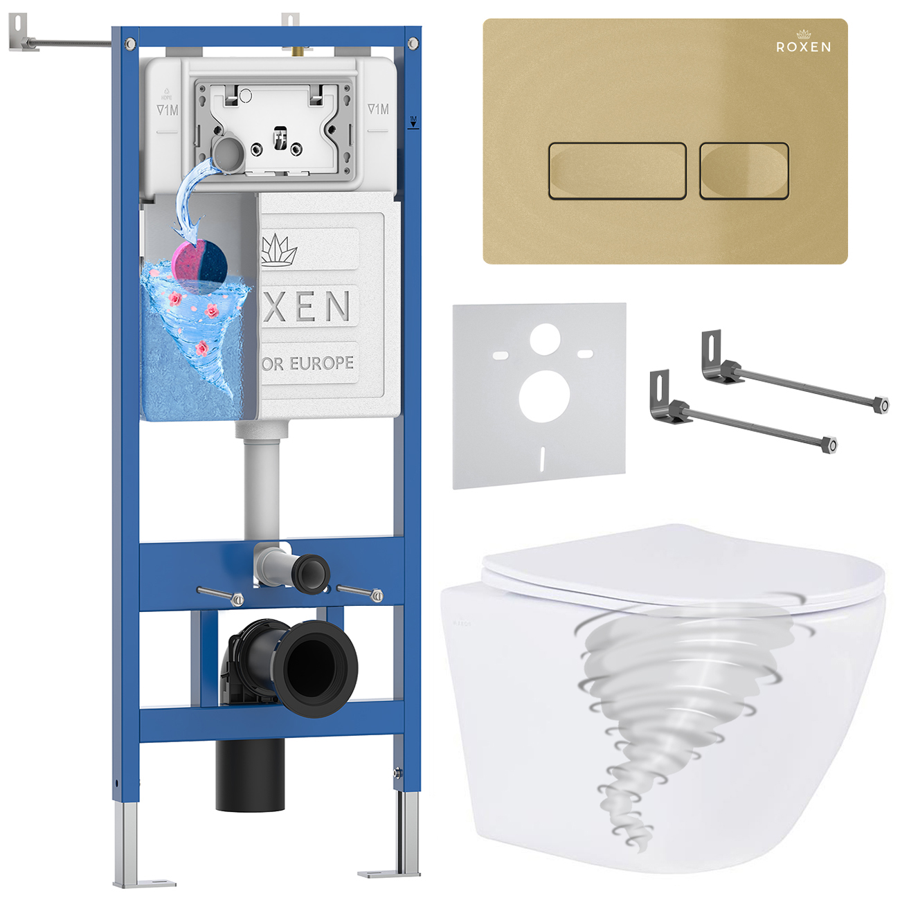 Комплект 6 в 1 Roxen StounFix Dual Fresh 968332  (состоит из: 710200, Caspia 410280GB, 530205-01)