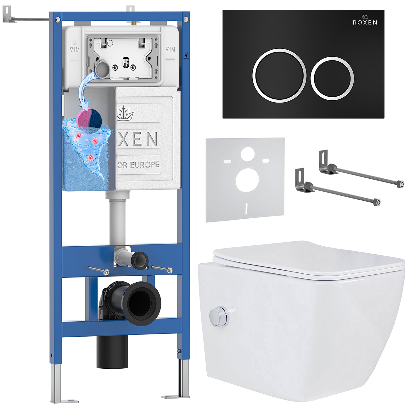 Комплект 6 в 1 Roxen StounFix Dual Fresh 508149 (состоит из: 710200, Santi 410260B, 530135-01X)