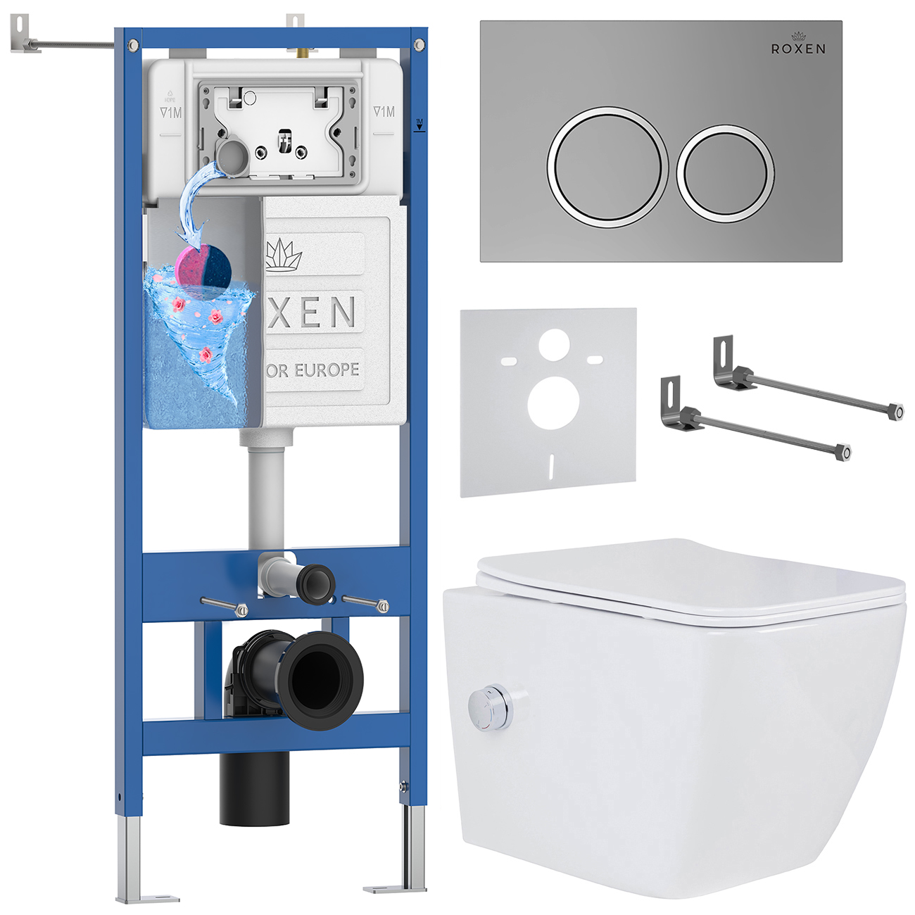 Комплект 6 в 1 Roxen StounFix Dual Fresh 533185 (состоит из: 710200, Santi 410260M, 530135-01X)