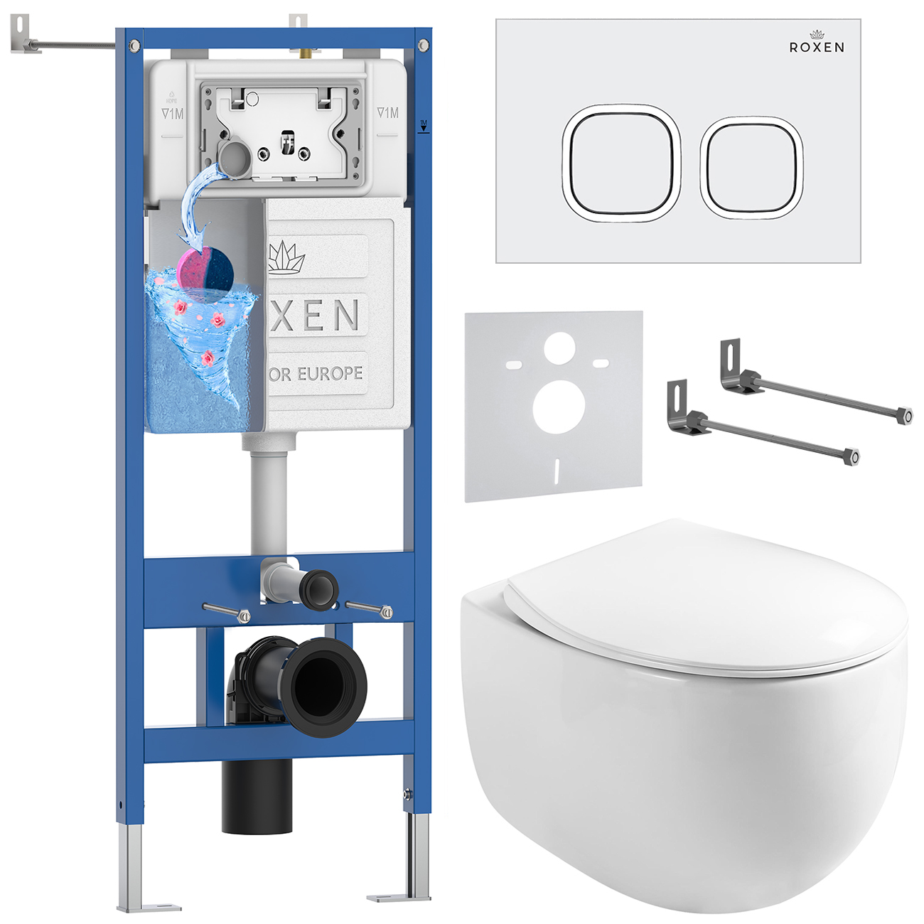 Комплект 6 в 1 Roxen StounFix Dual Fresh 964077 (состоит из: 710200, Santi 410280W, 530170-01)