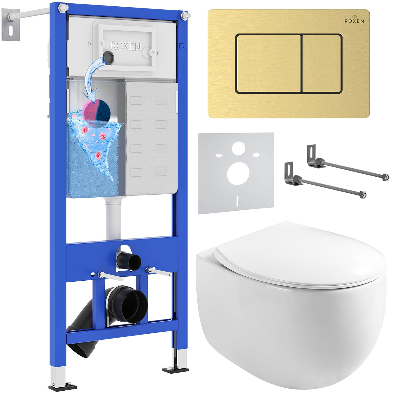 Комплект 6 в 1 Roxen StounFix Dual Fresh 968475 (состоит из: 710200, Steel 420280GB, 530170-01)