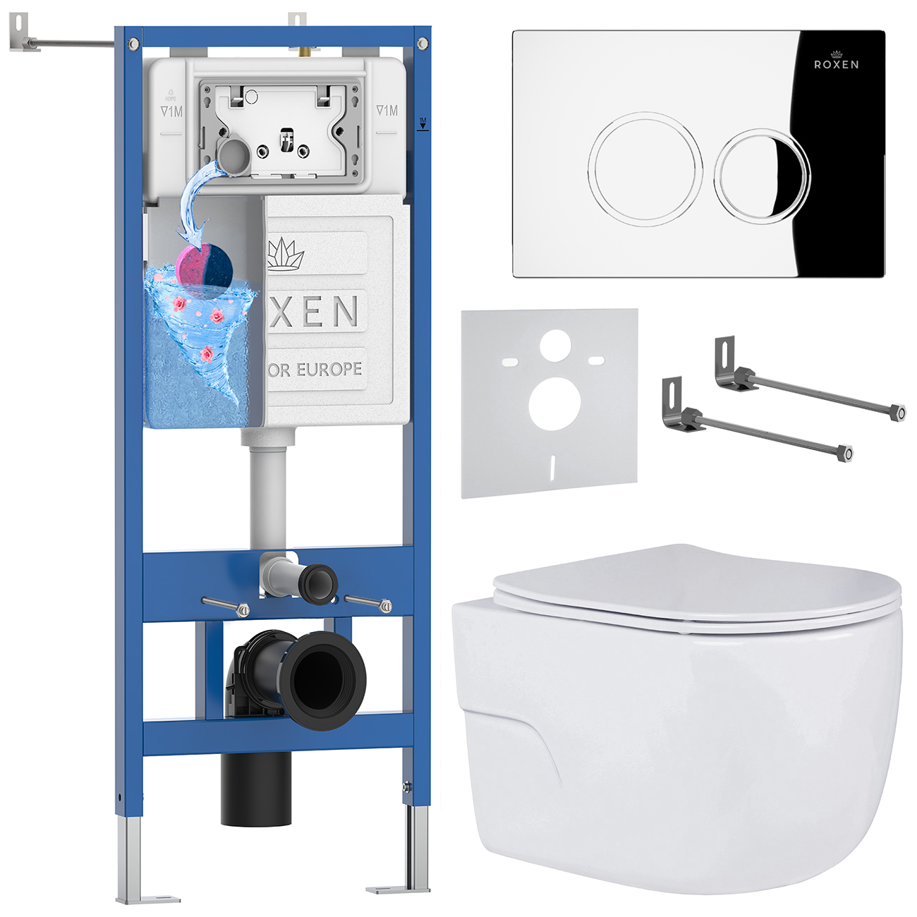 Комплект 6 в 1 Roxen StounFix Dual Fresh 516917 (состоит из: 710200, Santi 410260CH, 530155-01)