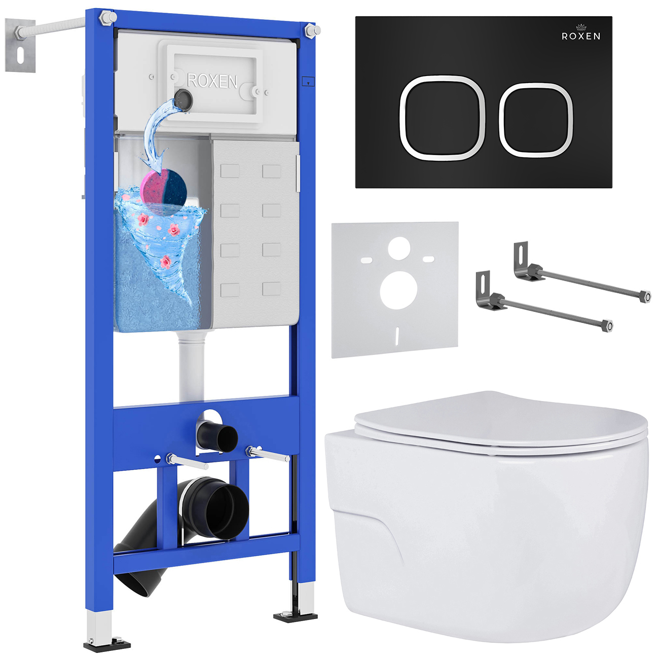 Комплект 6 в 1 Roxen StounFix Dual Fresh 545591 (состоит из: 710200, Santi 410280B, 530155-01)