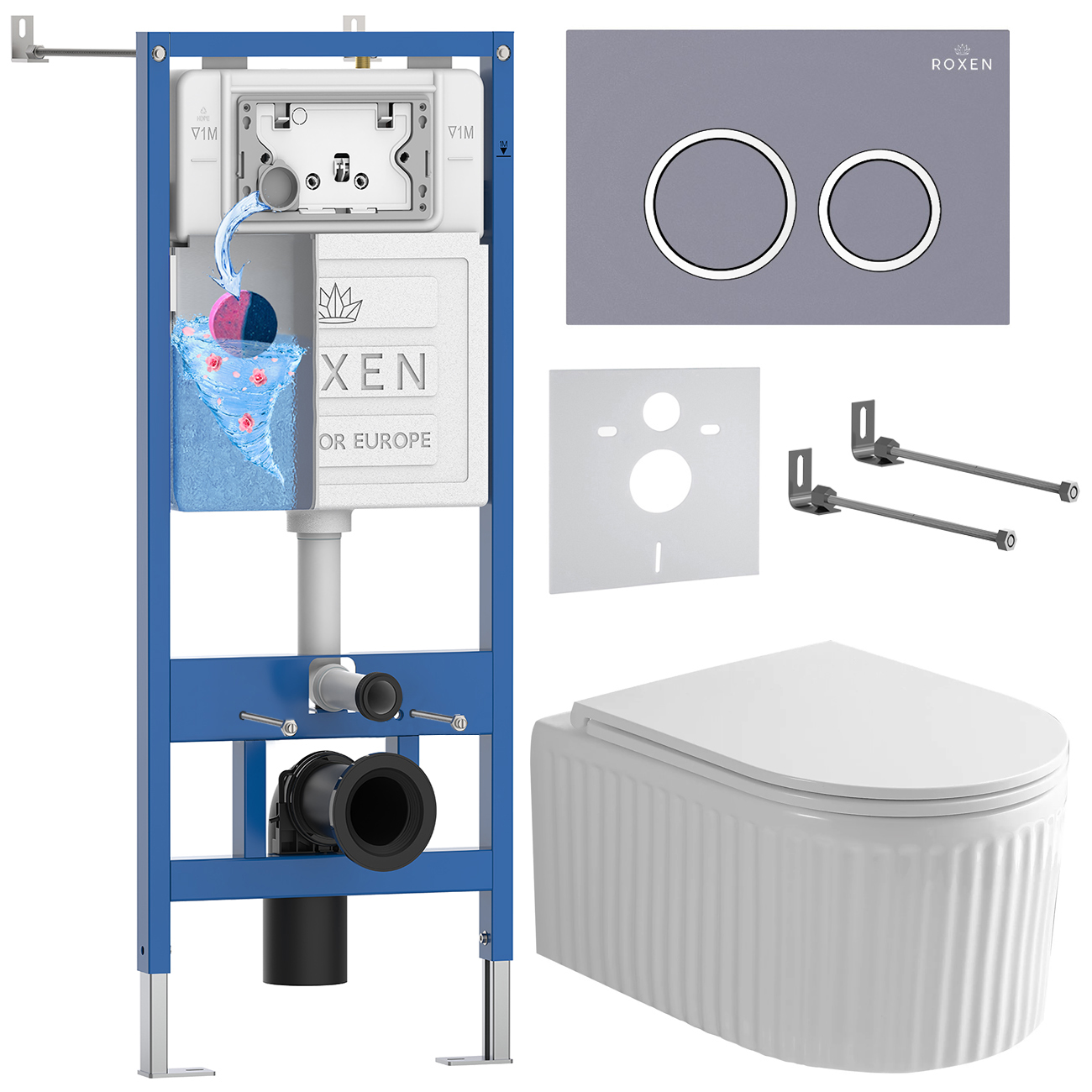 Комплект 6 в 1 Roxen StounFix Dual Fresh 968253 (состоит из: 710200, Santi 410260DG, 530200-01)