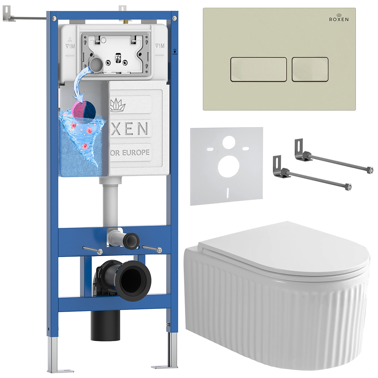 Комплект 6 в 1 Roxen StounFix Dual Fresh 968222 (состоит из: 710200, Caspia 410280BG, 530200-01)
