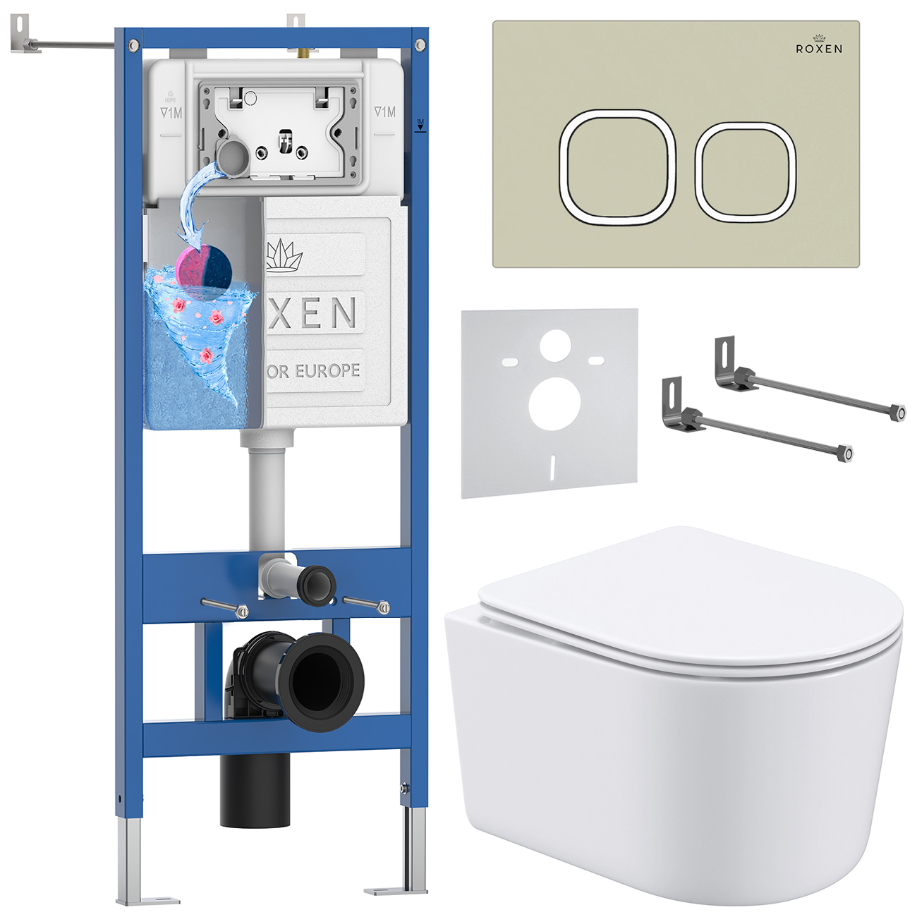 Комплект  6 в 1 Roxen StounFix Dual Fresh 966614 (состоит из: 710200, Santi 410280BG, 530120-01)