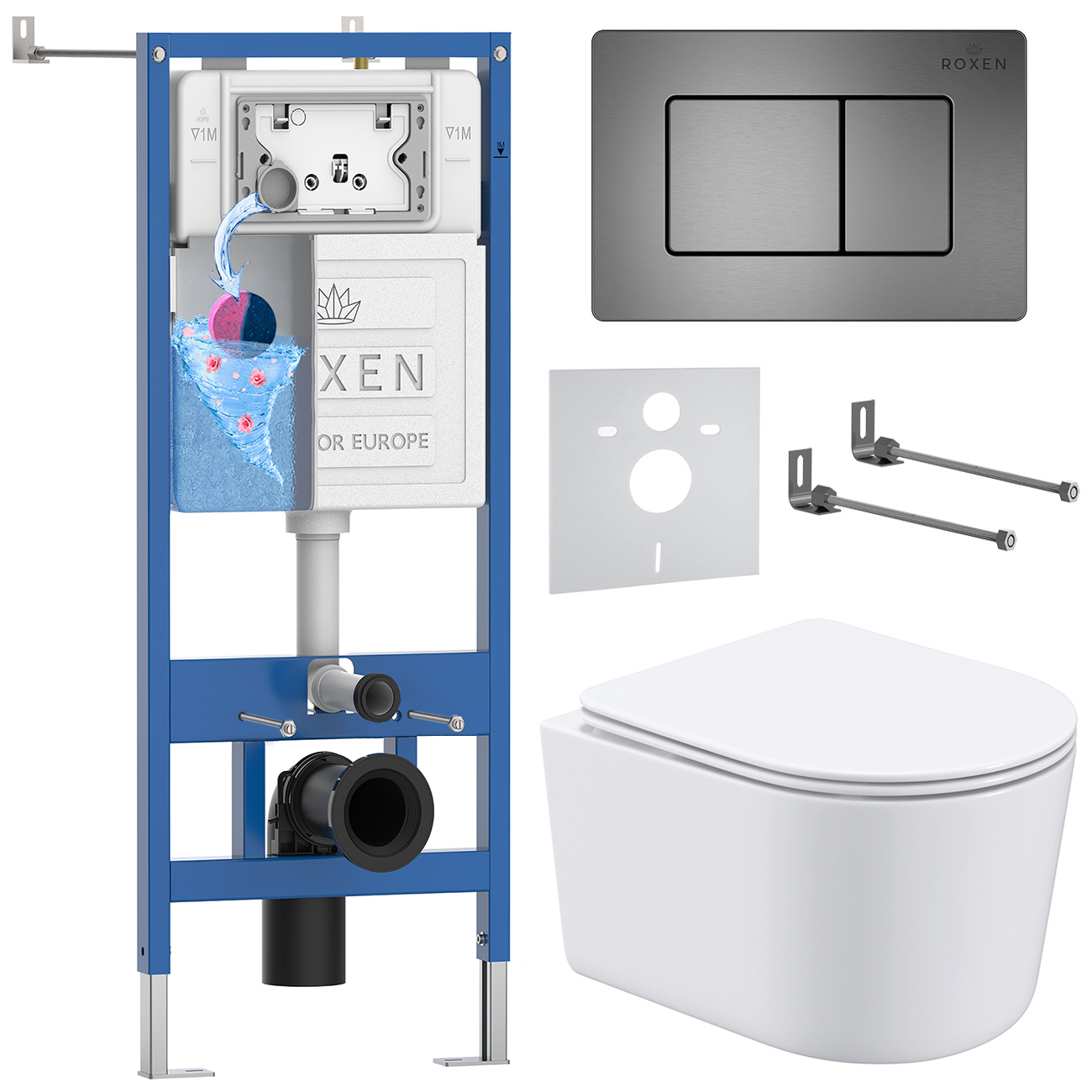 Комплект 6 в 1 Roxen StounFix Dual Fresh 954681 (состоит из: 710200, Steel 420280G, 530120-01)