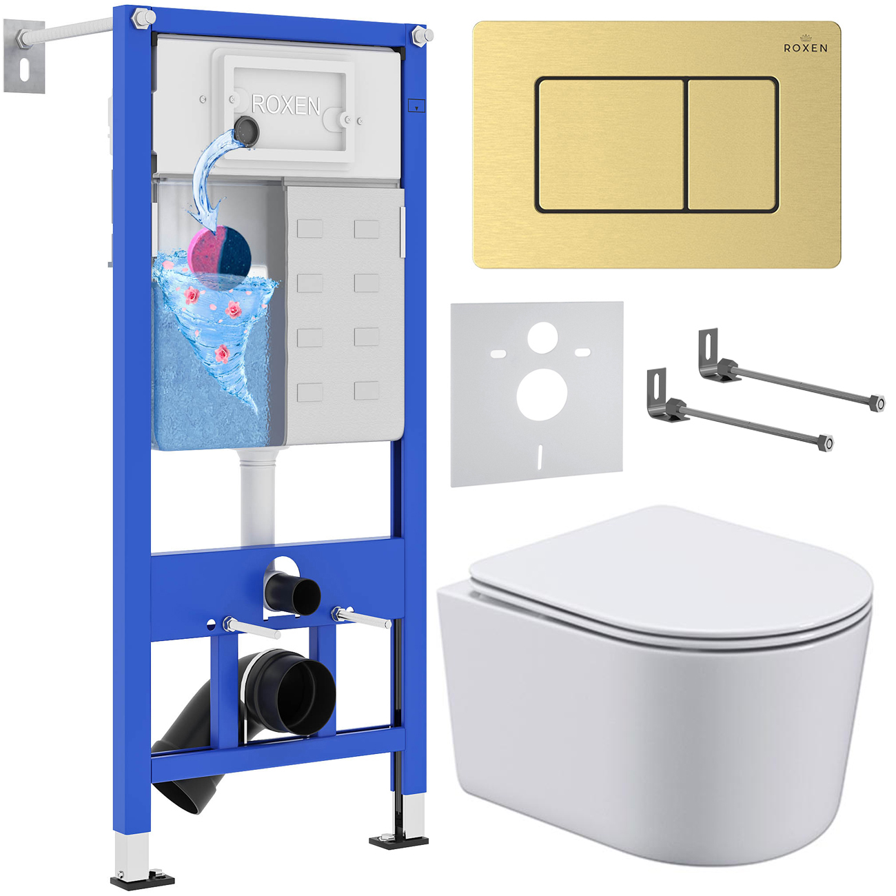 Комплект 6 в 1 Roxen StounFix Dual Fresh 968480 (состоит из: 710200, Steel 420280GB, 530120-01)