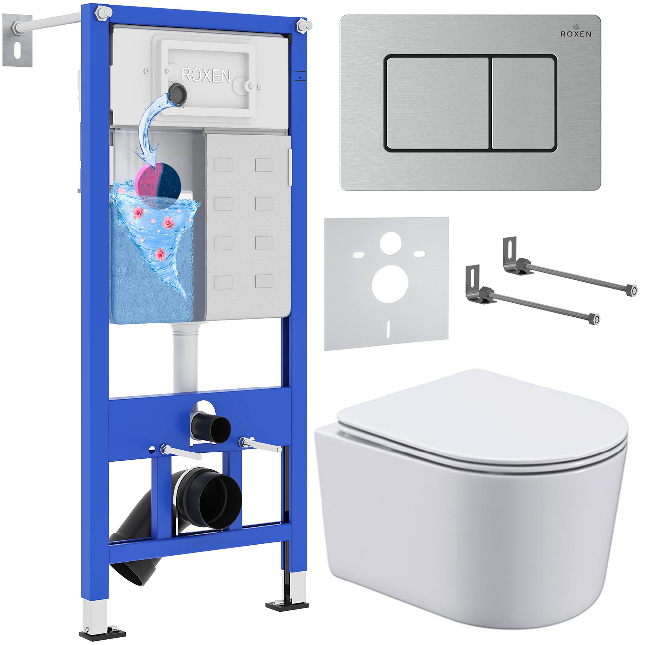 Комплект 6 в 1 Roxen StounFix Dual Fresh 968486 (состоит из: 710200, Steel 420280S, 530120-01)