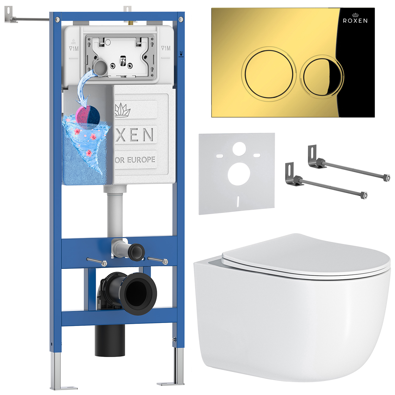 Комплект 6 в 1 Roxen StounFix Dual Fresh 968046 (состоит из: 710200, Santi 410260G, 530160-01)