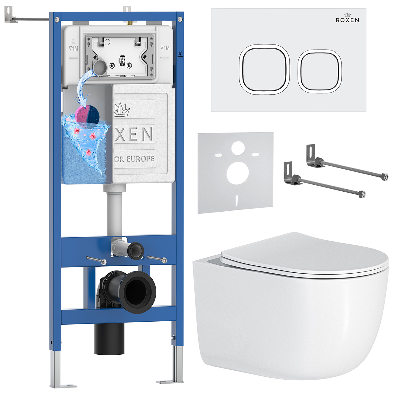 Комплект 6 в 1 Roxen StounFix Dual Fresh 964425 (состоит из: 710200, Santi 410280W, 530160-01)