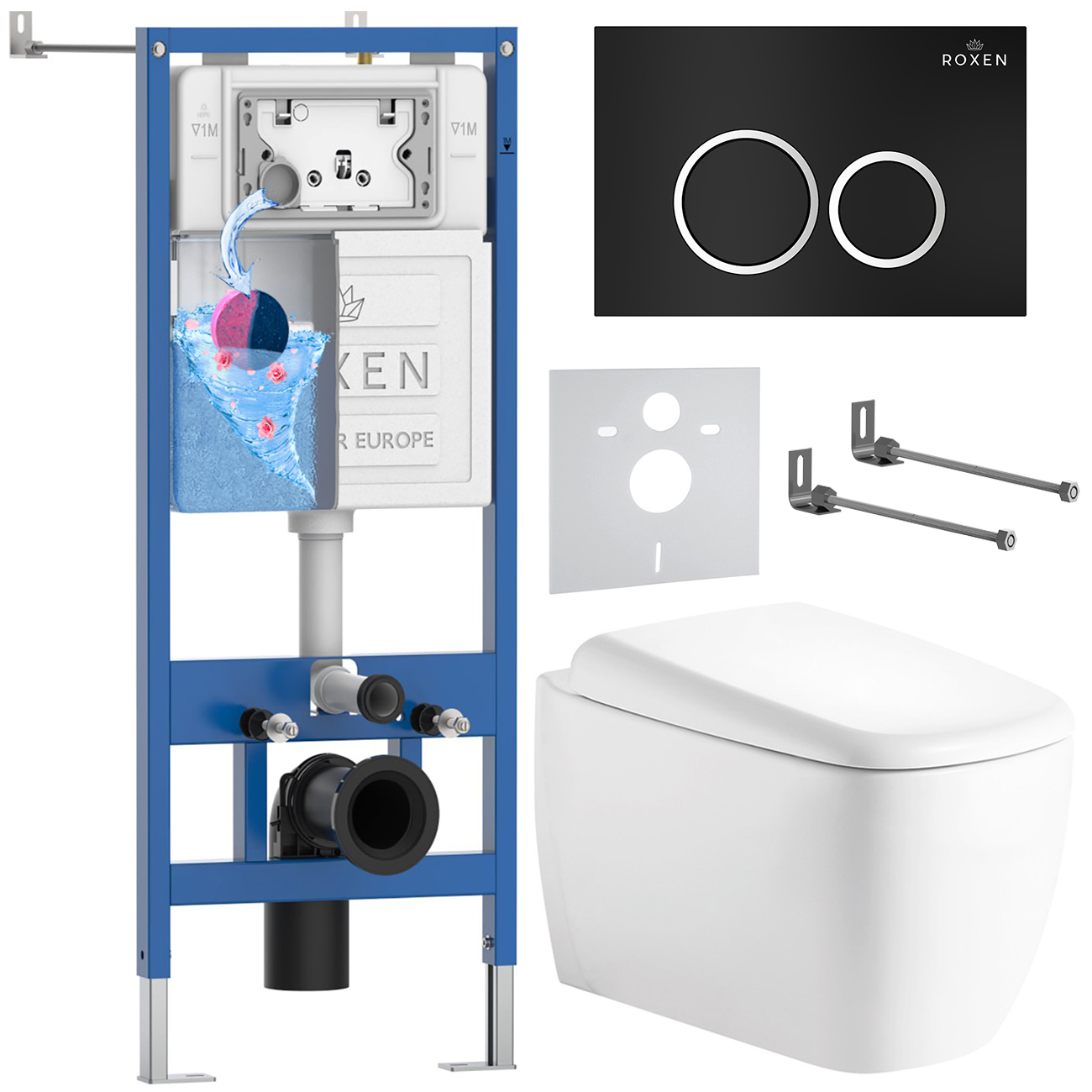 Комплект 6 в 1 Roxen StounFix Dual Fresh 968508 (состоит из: 710200, Santi 410260B, 530220-02)