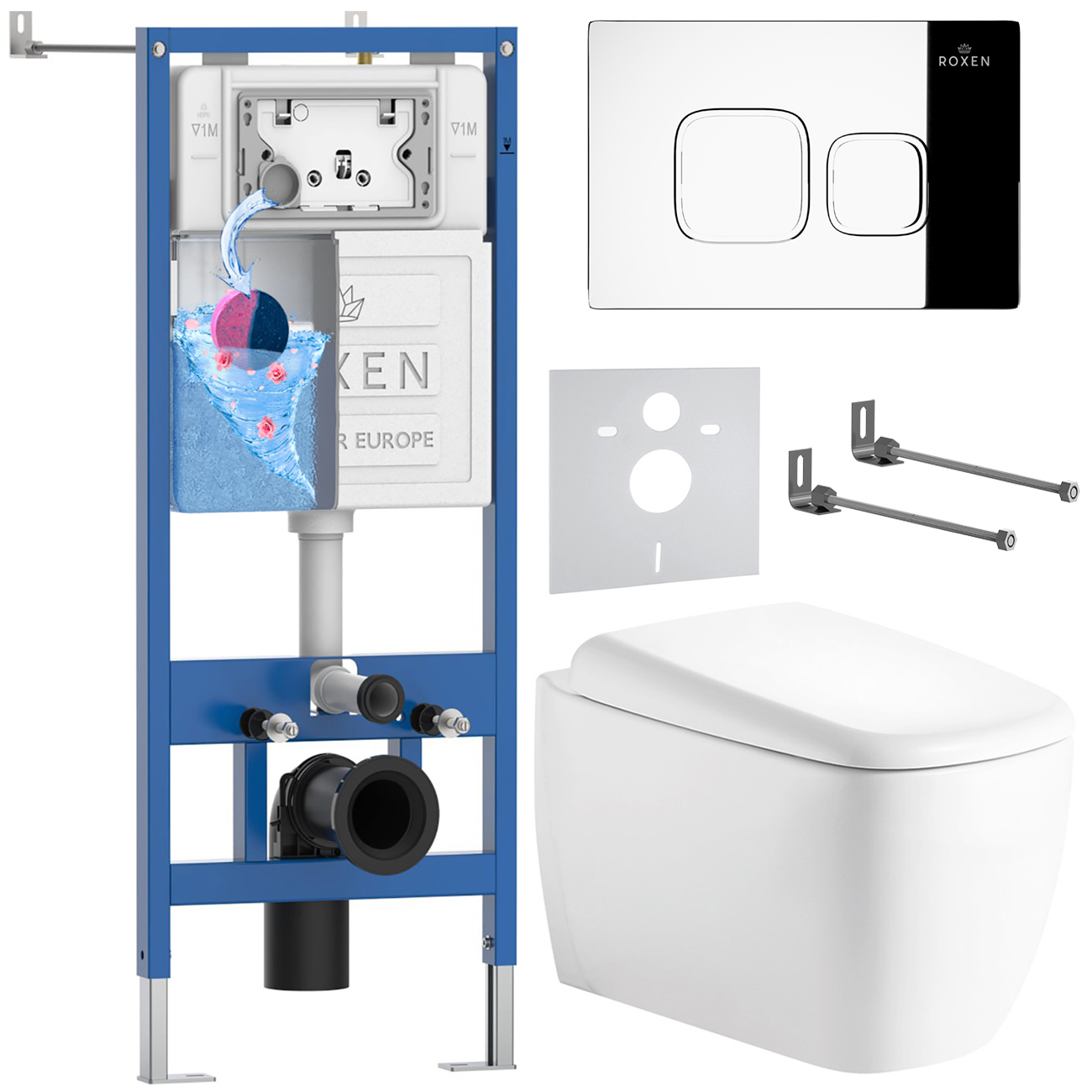 Комплект 6 в 1 Roxen StounFix Dual Fresh 968516 (состоит из: 710200, Santi 410280CH, 530220-02)