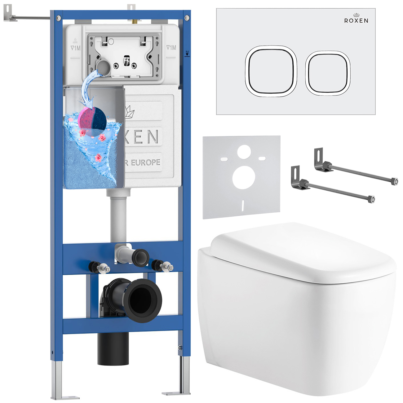 Комплект 6 в 1 Roxen StounFix Dual Fresh 968514 (состоит из: 710200, Santi 410280W, 530220-02)