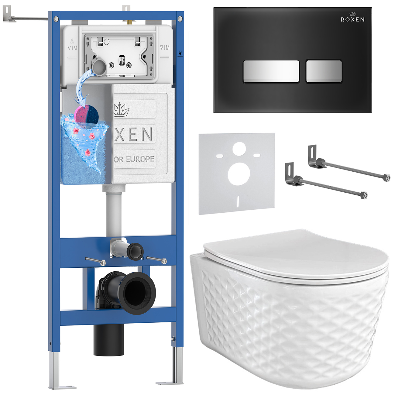 Комплект 6 в 1 Roxen StounFix Dual Fresh 979010 (состоит из: 710200, Santi 410260M, 530225-01)