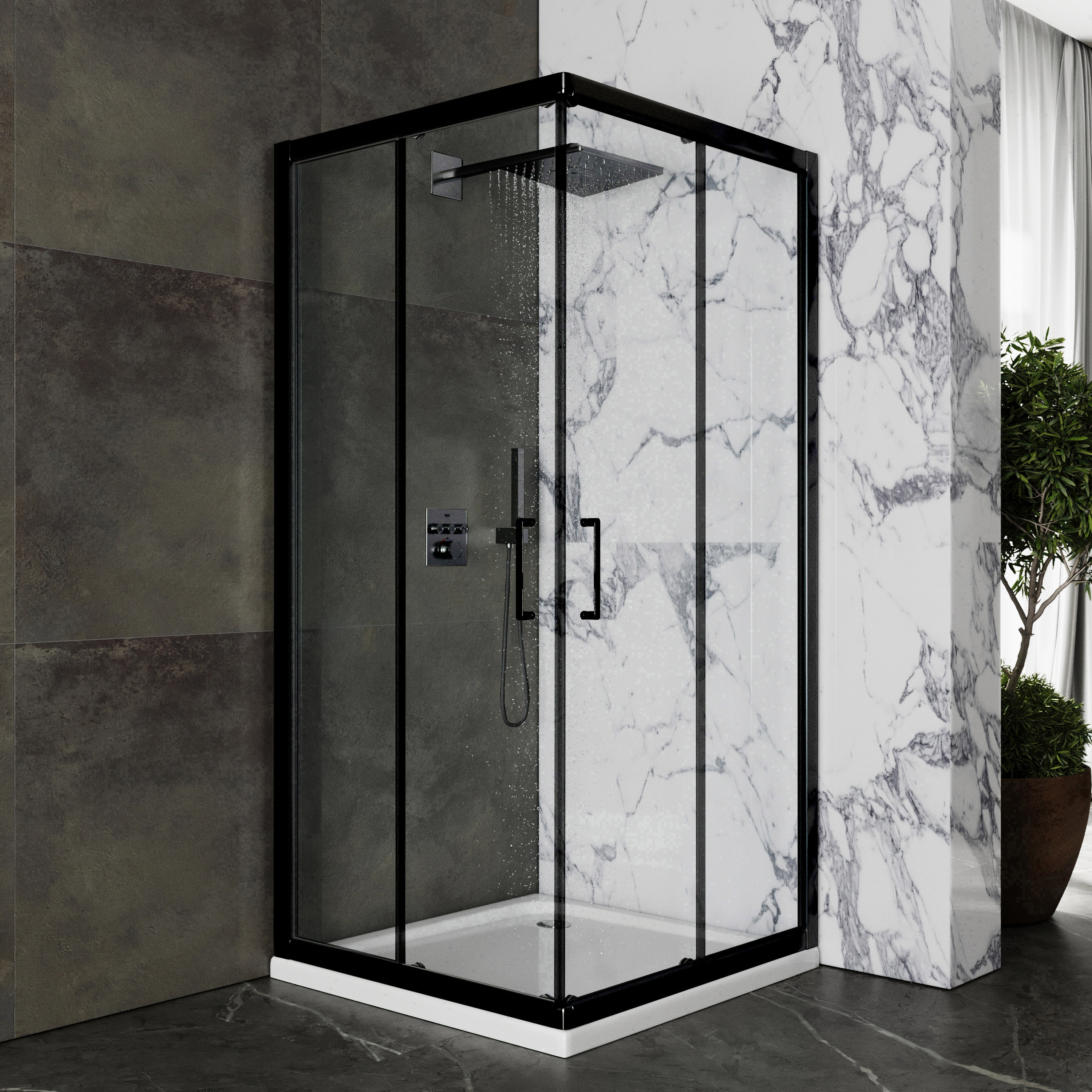 Душевой уголок Roxen Caspia 55060-90B (90*90*195)