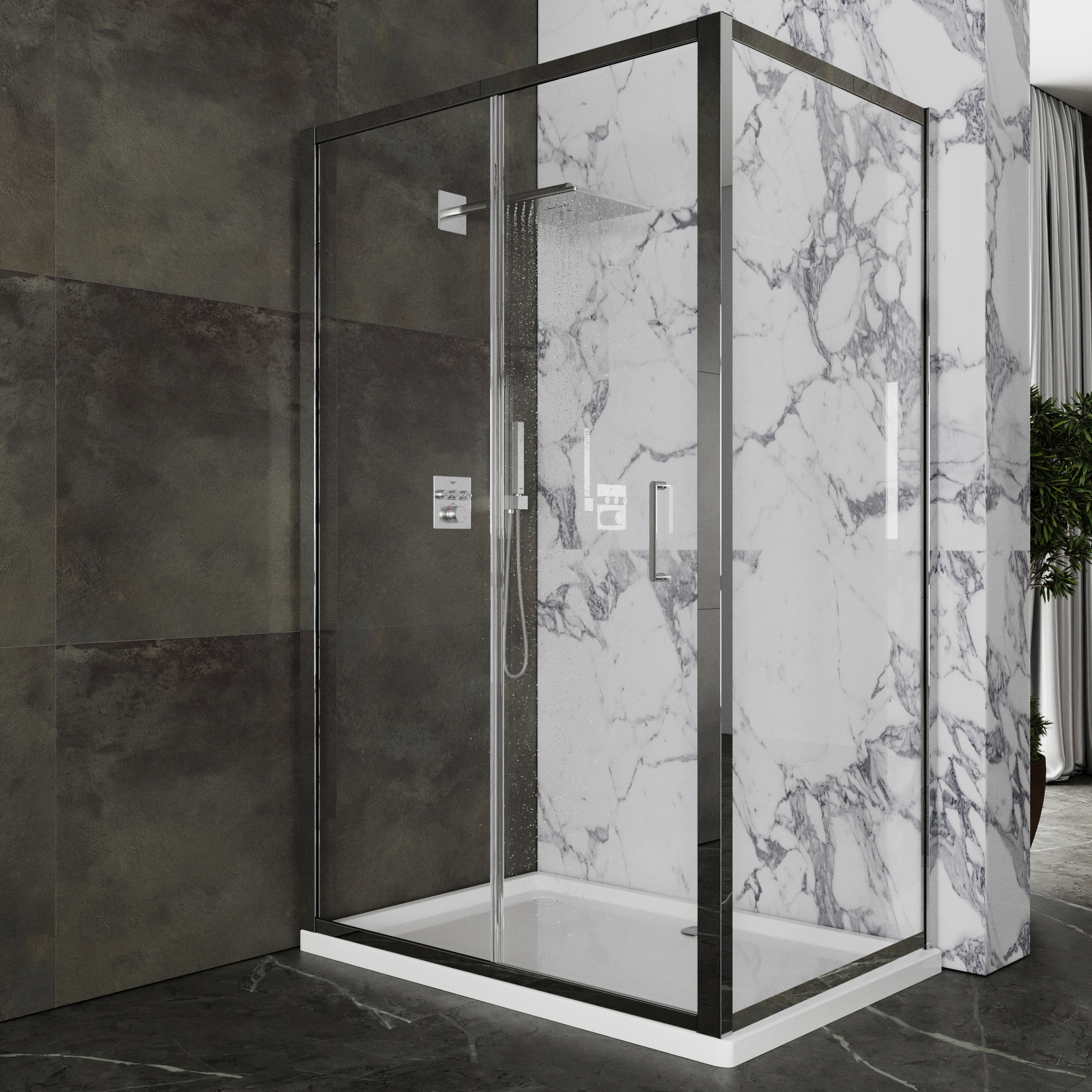 Душевой уголок Roxen Caspia 55060-100 (100*80*195)