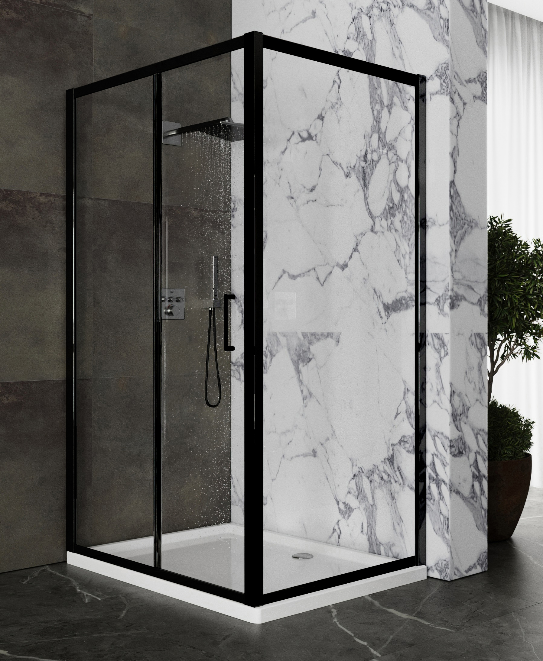 Душевой уголок Roxen Caspia 55060-120B (120*80*195)