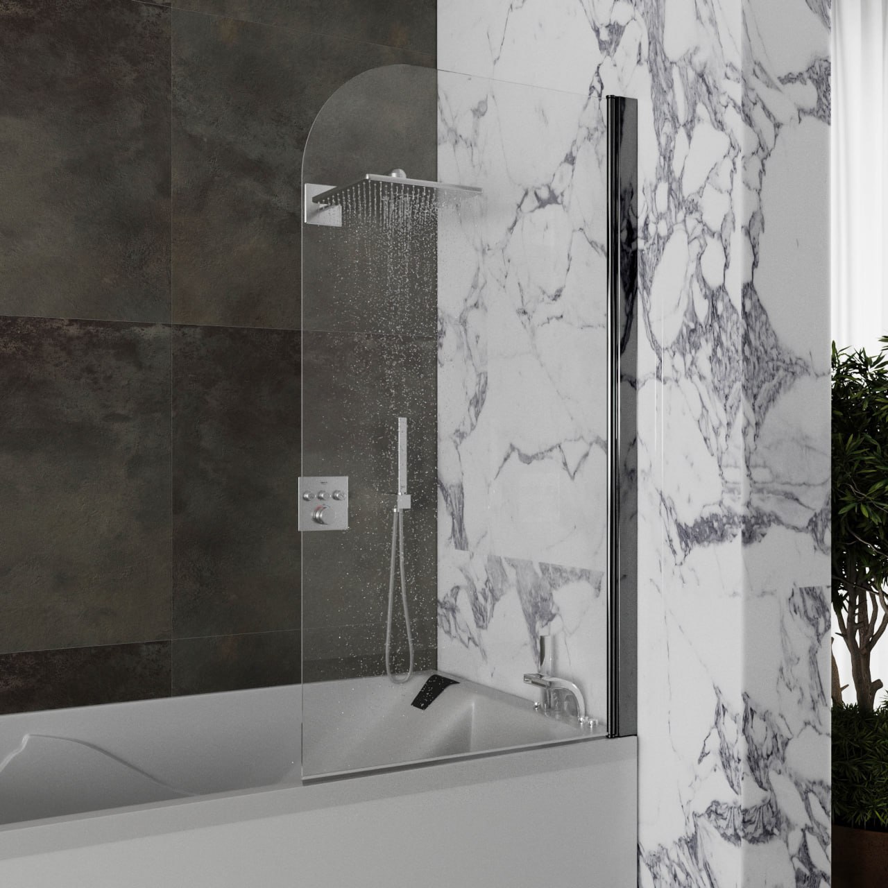 Душевая шторка Roxen Brimen 52010-80B (80*140)